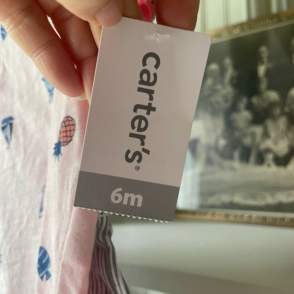 CARTER'S BABY BOY 2 PC TROPICAL SHORT SET SIZE 6 MONTHS NWT - Picture 6 of 7